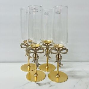 ✨ VIRAL Rhinestone Crystal Bow Champagne Flute Glasses ✨